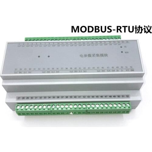 3 phase 2 channels electric parameter acquisition module RS485 collector Voltage current power Data collection Modbus-RTU