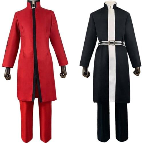 3pcs Anime Tokyo Revengers Kurokawa Lzana / Rindo Haitani Cosplay Costume Men Halloween Party Print Trench + Pant Sets C137M257