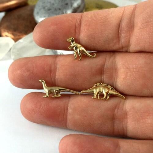 3D Dinosaur T-Rex Tiny Stud Brontosaurus Funny Earring