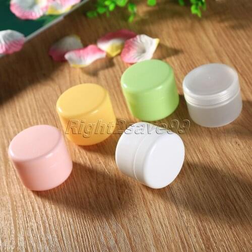 5Pcs/Lot 50ml 50g Colorful Face Cream Jars Pot Travel Plastic Empty Cosmetic Containers 50ml Cosmetic Sample Containers