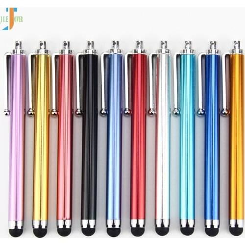 500pcs/lot Universal Colourful Metal Straight Stylus Touch Pen for IPhone IPad Cell Phone Tablets Samsung Galaxy HTC Wholesale