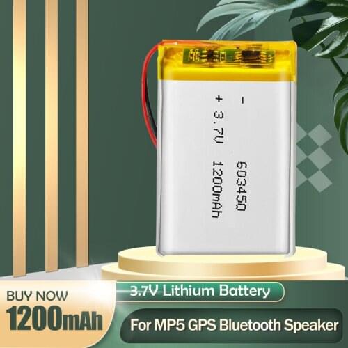 603450 3.7V 1200mAh Rechargeable Lithium Polymer Battery For MP4 PSP DVD PAD GPS Navigator Alarm Smart Lock Bluetooth Headset