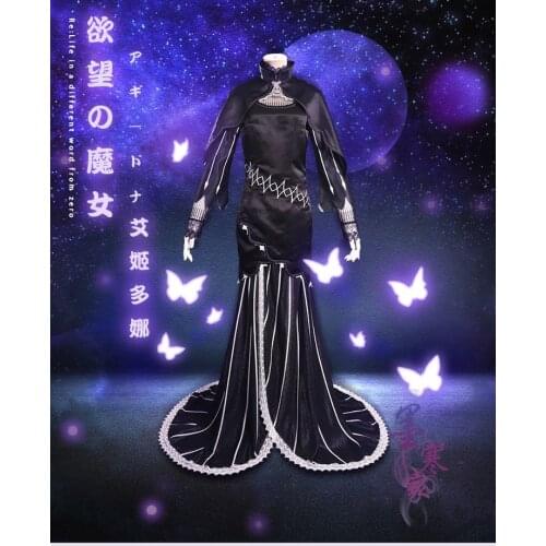 Anime Re:Zero Kara Hajimeru Isekai Seikatsu Echidna Cosplay Costume Halloween Christmas Gift Fancy Stage Performance Props