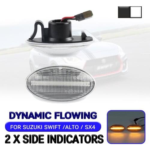 Car LED Dynamic Side Marker Light For Suzuki Swift 2005-2013 For Alto 2009-2013 For SX4 2006-2008 Flowing Turn Signal Light Lamp