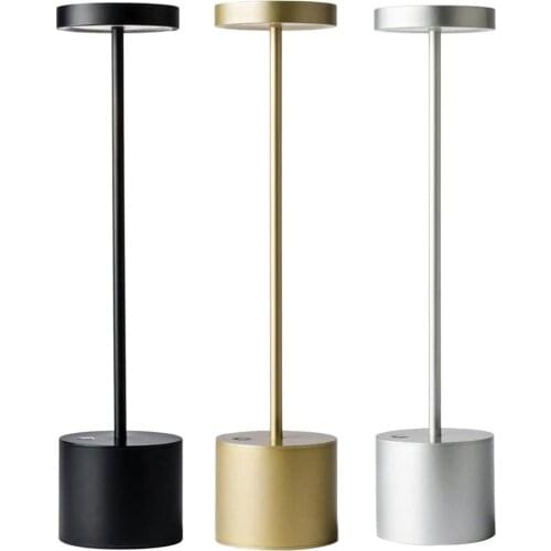 Cordless Table Lamp Adjustable Brightness LED Night Light Rechargeable Desk Lamp Restaurant Bedroom Dormitory Reading Lamp