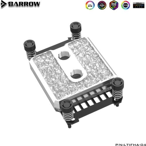 Barrow CPU Block For AMD AM4 LRC 2.0 5V 3P A-RGB Ice series Acrylic or Brass Microwaterway LTIFHA-04