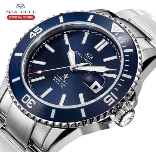 Seagull Sapphire Glass Watch Ceramic Bezel Top Brand 200M Diving Automatic Watch Luxury Mechanical Watch Relogio Masculino