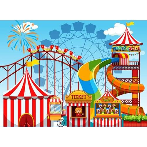 Playground Carnival Birthday Baby Shower Photo Party Decoration Poster Photography Studio Background B-156