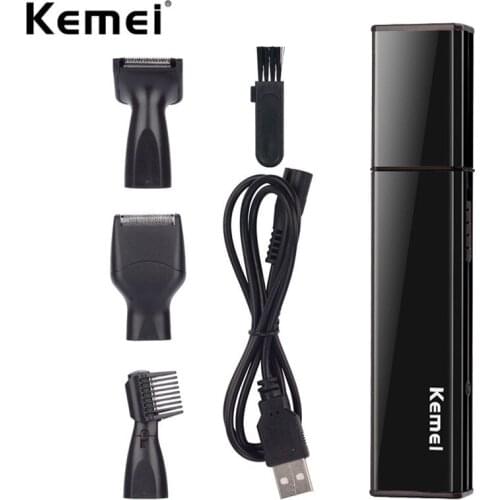 Electric Nose Trimmer USB Rechargeable Men Shaver Razor Set Hair Removal Sideburns Ear Eyebrow Beard Trimer 4 In 1 Face Care