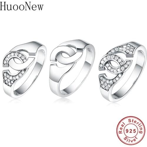 France Fashion 925 Sterling Silver Handcuff Ring For Women and Man Handcuff Shape Ring Fine Jewelry Engagement Gift