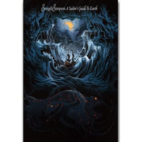 Hot New Sturgill Simpson A Sailors Rap-Silk Art Poster Wall Sticker Decoration Gift