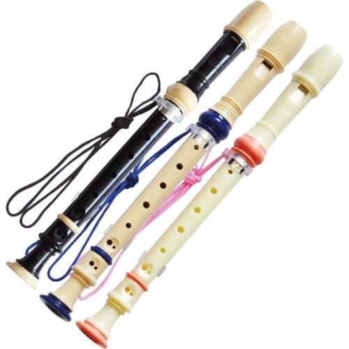 Hot Selling German 8 Holes Soprano Plastic Recorder C Key Clarinet 3 Color to Choose Flute for beginner Student Gift