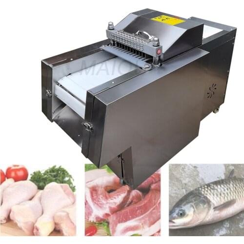 Fish Cutting Machine Chicken Duck Goose Frozen Meat Chop Ribs Machine Fast Automatic Chicken Cutting Machine Meat Cutting Machin