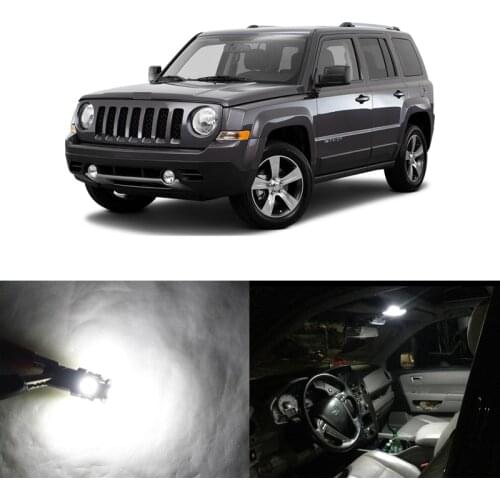 Lot 8 Led Light Canbus Bulbs For Jeep Patriot Car 2007-2017 Car Interior Package Kits Map Dome Trunk License Plate Lights
