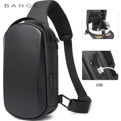 Xiaomi Men Woman Chest Bag Waterproof EVA Hard Shell Chest Bag Fashion Shoulder Bag USB Charging Crossbody Bag