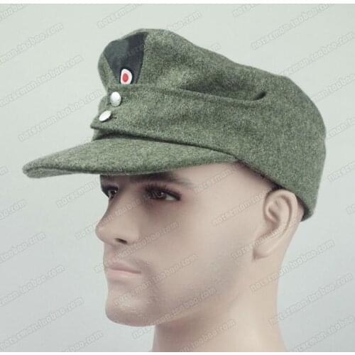 WWII GERMAN WH EM M43 PANZER WOOL FIELD CAP WITH INSIGNIA Military HAT