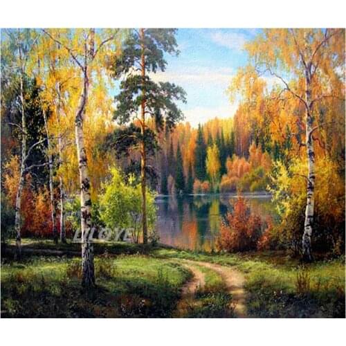 Autumn Diamond Painting Full Square/round Mosaic Rhinestones of Pictures 5d diy Diamond Embroidery landscape,Bedroom decor TY395