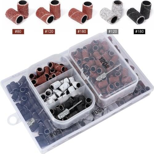 100pcs Electric Nail Machine Polished Hat Belt, Nail Drill Bit Polishing Tool, Resin Gauze Polished Nail Remover Set