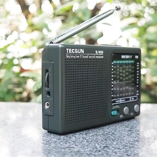 1pcs Tecsun R-909 Radio FM Mini Radio Handheld Digital Player LCD Display Medium Wave Short Wave Portable Audio