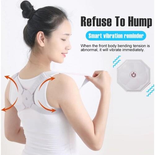 40# Adjustable Smart Back Posture Corrector Back Intelligent Brace Support Belt Shoulder Training Belt Correction Spine Back