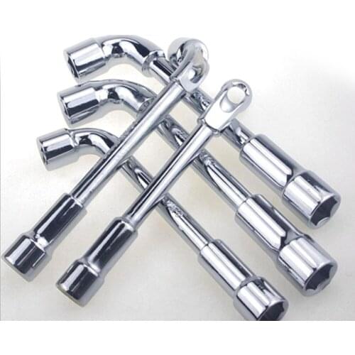 10cs Chromium plated 6-27mm hexagon wrenches L type wrench socket double head sleeves hexagon socket