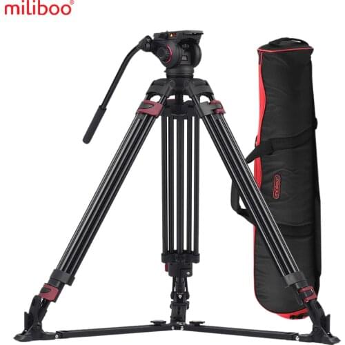 Miliboo MTT609A Professional Photography 3 Sections Tripod Stand Aluminum Alloy for Canon Nikon Sony DSLR Cameras Camcorders