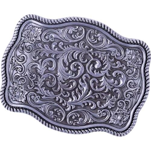 Stylish Hip Hop Floral Engraved Belt Buckle Western Indian Cowboy Cowgirl Jeans Accessories