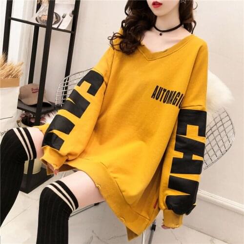 Oversized Print Streetwear Women Sweatshirt Kawaii Harajuku Hoodies Female Streetwear Winter Clothes Loose Long Sleeve Tops
