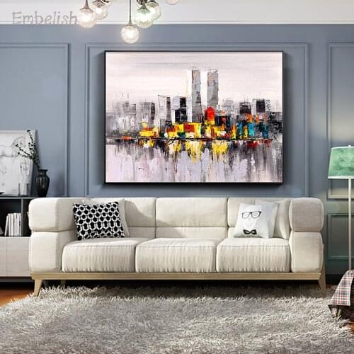 Embelish 1 Pieces City View of New York Landscape HD Canvas Oil Paintings For Living Room Home Decor Pictures Wall Art Posters