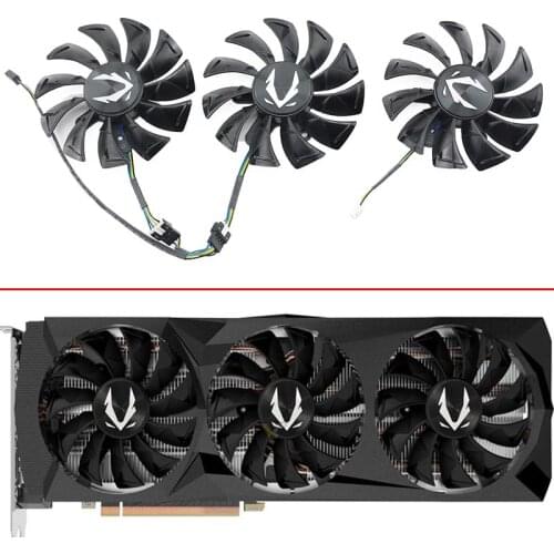 3PCS 87MM GA92S2U 4PIN DC12V 0.46A 2080Ti AMP Cooling Fan For ZOTAC GAMING GeForce RTX 2080 AMP Graphics Card Video Card Fans