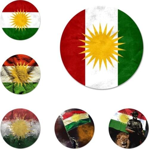 Kurdistan Flag Lion Icons Pins Badge Decoration Brooches Metal Badges For Clothes Backpack Decoration