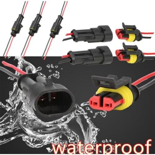 2/3 pairs of 2 pin Way Car Sealed Wire Connector Plug electrical connector plugs wire for the car motorcycle pedal vehicle
