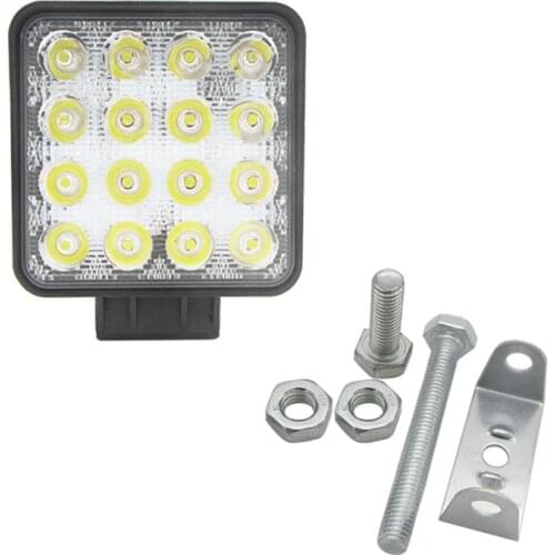 48W 6000k LED Spot Beam Square Work Lights Lamp Tractor SUV Truck 4WD 12V 24V
