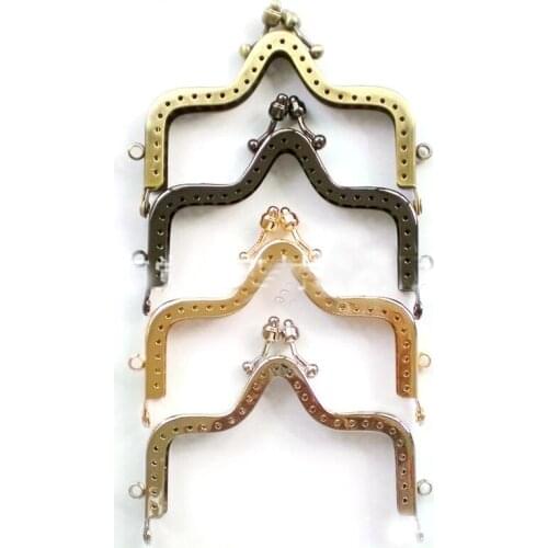 5PCS DIY Making Clutch Bag Kiss Clasp Lock Metal Purse Frame Handles Bags Accessories Antique Bronze Handbag Hardware 10CM