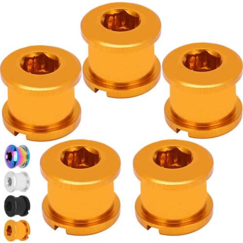 5PCS Bicycle Chainwheel Bolts Al 7075 Aluminum Alloy CNC MTB Road Bike Chainring Screws For Crankset Bicycle Parts