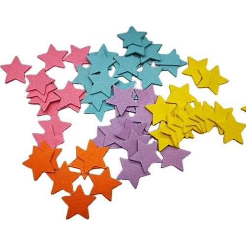Free shipping! star wooden beads laser cut dics for diy craft