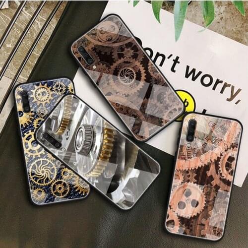 Mechanical Gears steampunk Tempered Glass Case For Samsung Galaxy A 10S 10E 20S 20E 30S 40 50S 60 70 80 90 6 7 8 Shell