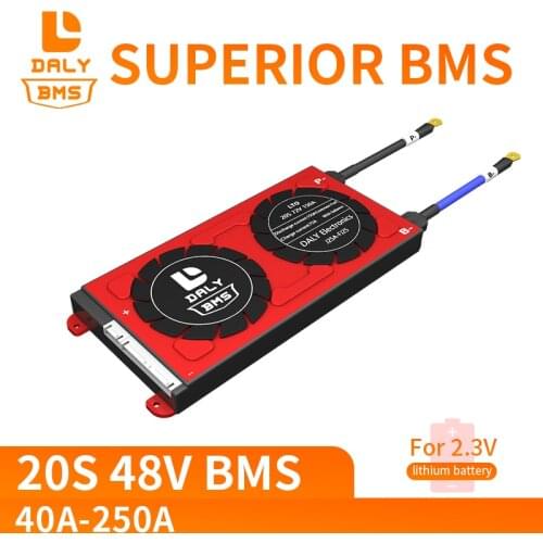 Daly 18650 BMS LTO 20S 48v 40A 60A 80A to 250A 2.3v Lithium titanate batter balance for Scooter Ebike and Solar System
