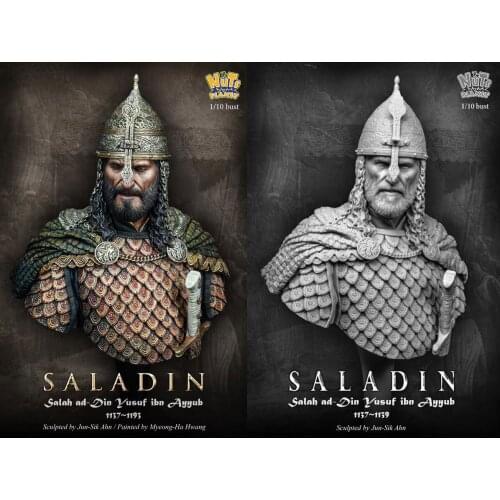 DIY 1/10 BUST Resin Figure Model Kit Character Model Ancient History Movie King Saladin X63