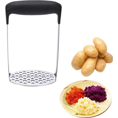 Crusher Potato Masher Long head hole Multifuction Stainless Steel Manual Masher