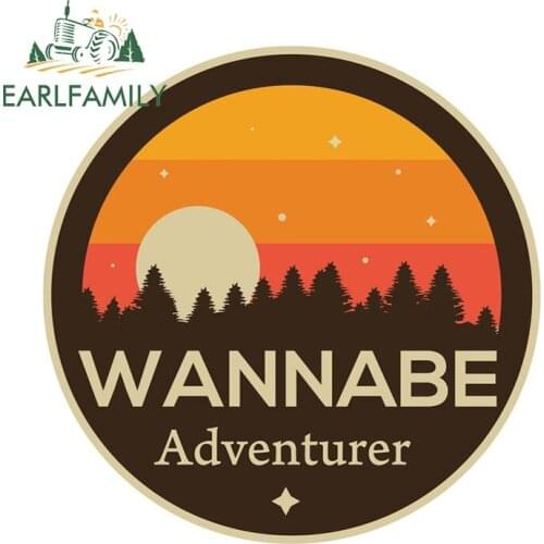 EARLFAMILY 13cm x 13cm for Wannabe Adventurer Awaits Funny Car Stickers Creativite Surfboard Windshield Decal Sunscreen Decor