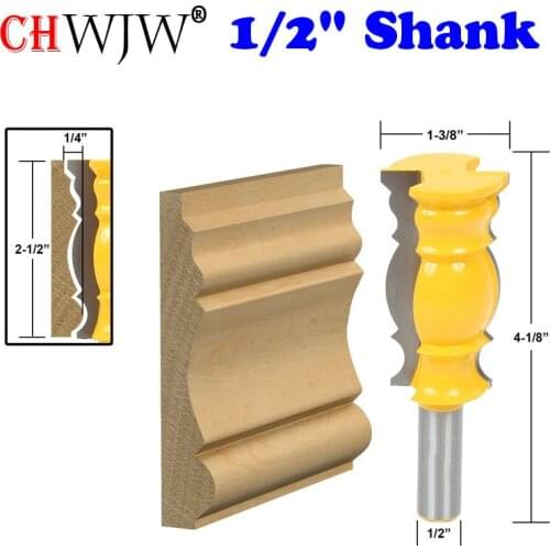 1Pc 1/2" Shank Crown Molding - Oversized 2 1/2" Router Bit Line knife Woodworking cutter Tenon Cutter for Woodworking Tools