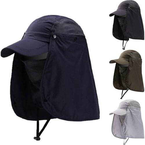 GOBYGO Fishing Sun Protection Hat Quick-Drying Breathable Anti-UV Full-Head Protection Outdoor Sports Cycling Fishing Headwear