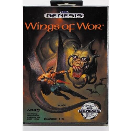 Wings of Wor with Retail Box 16bit MD Game Card For Sega Mega Drive/ Genesis