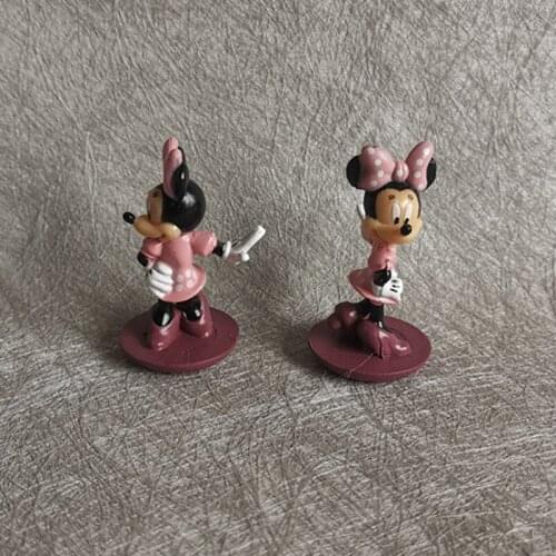 2pcs Mini Pink Mouse Girl with Butterfly Bow Figure ABS Mice Cake Figurine Decoration Model Toy Gift for Kid Child Limited Stock