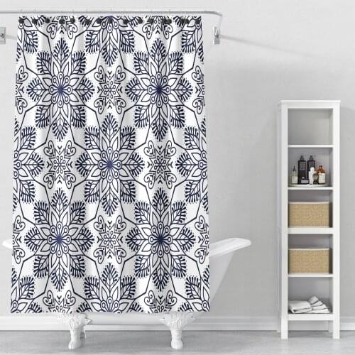 Customize Boho Fashion Toilet Bathroom Home Decoration 3D Print Bohemian Magical Mandala Waterproof Shower Curtains Adult