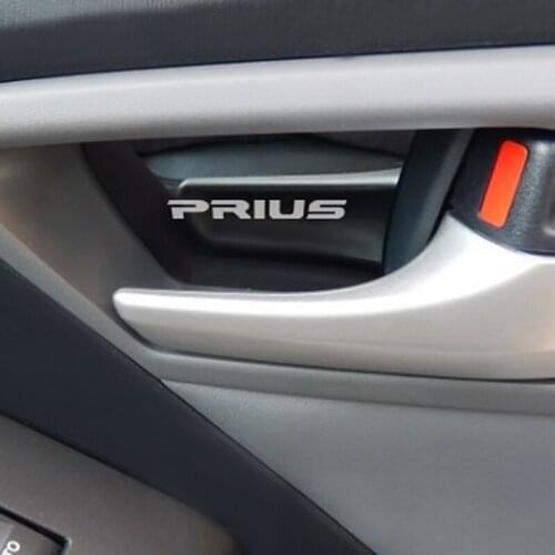 Car Door Bowl Decorated Patch Interior Handle Protector Cover Sticker For Toyota Prius 30 XW30 ZVW30 2010-2015 Accessories