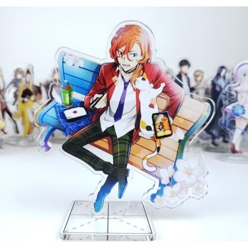 New Anime Bungo Stray Dogs Osamu Dazai Doppo Kunikida Edogawa Cosplay Double Side Acrylic Stand Figure Model Plate Desk Decor