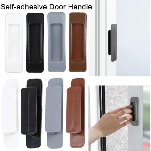 2Pcs Self-adhesive Door Handle Stick Open Sliding Door Knob Glass Window Grip Labor Saving Auxiliary Device Wardrobe Handle