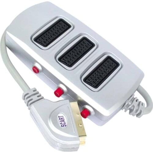 SCART DISTRIBUTOR 3 Lİ SİLVER BUTTON (ELEKTROMER)